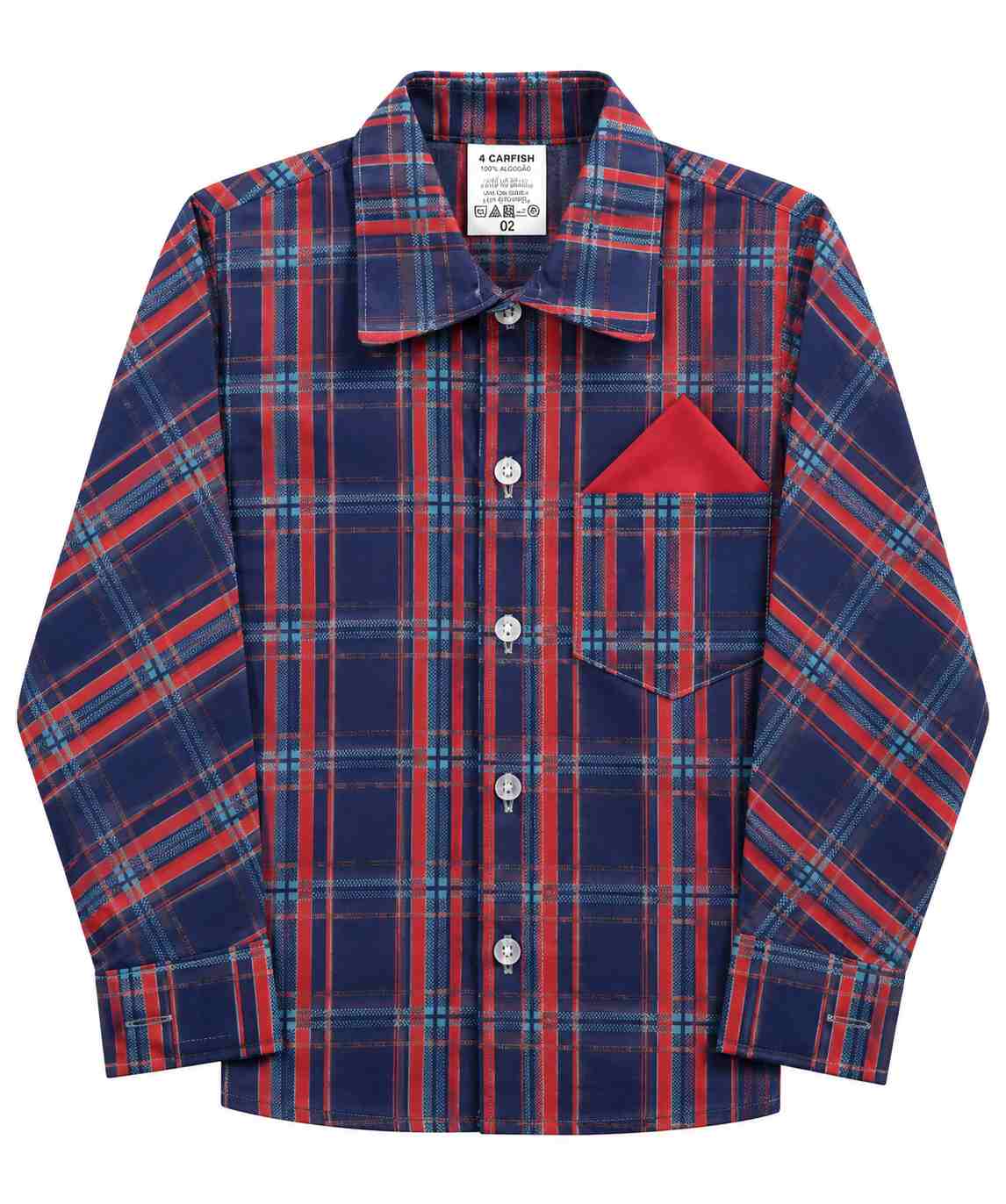 CAMISA JUNINA XADREZ INFANTIL  REF 421